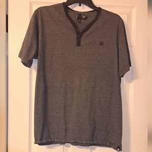 Element Size L Charcoal Short Sleeve Henley